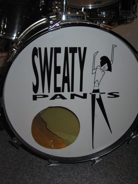 Sweaty Pants -  reclame,logo,drumstel,instrumenten